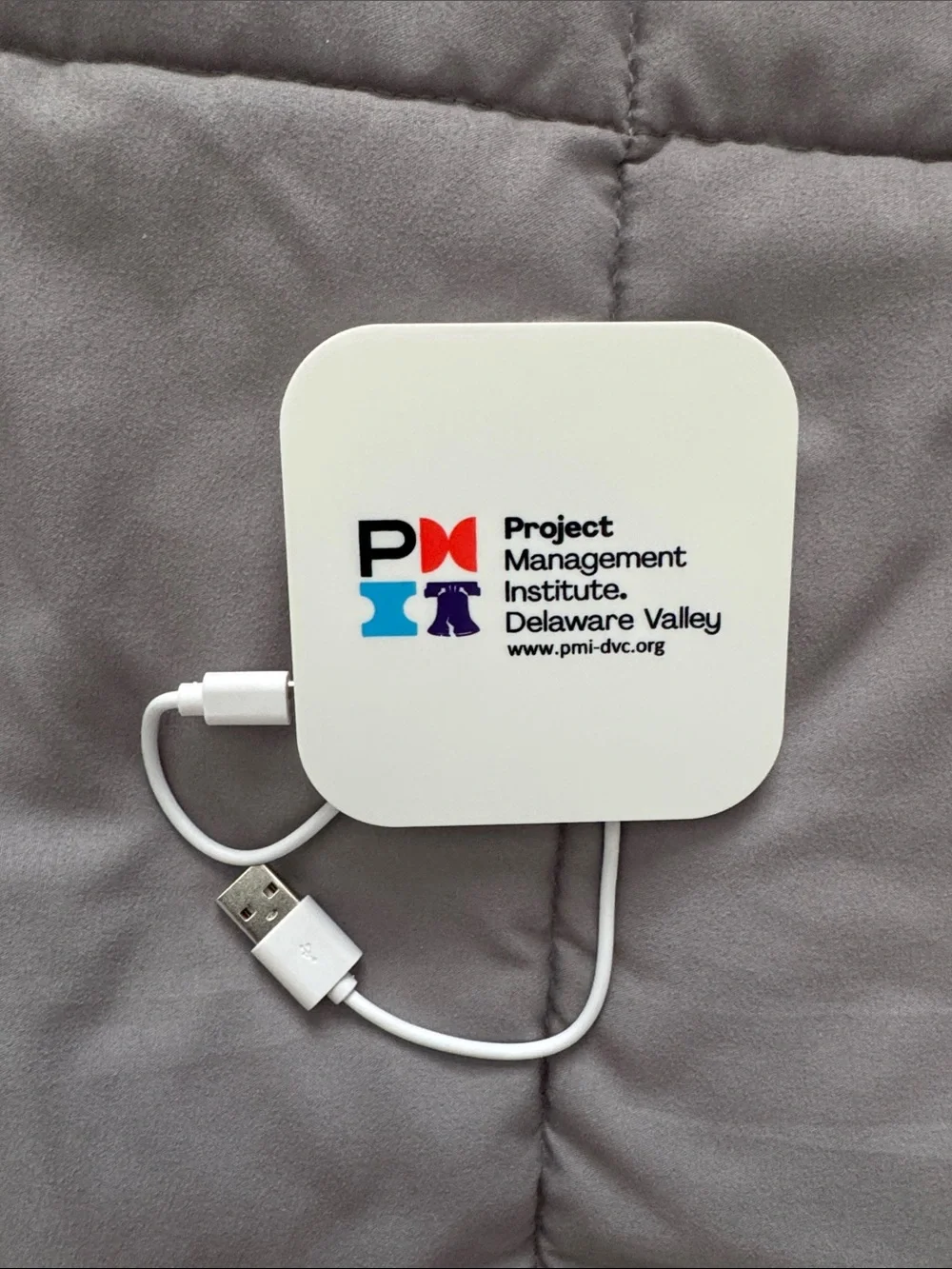 Project Management Institute Delaware Valley Branded Wireless Charger - White